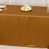 90x156inch Shimmer Gold Premium Scuba Rectangle Tablecloth, Wrinkle Free Seamless Polyester