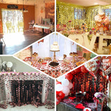 Heart Chain Foil Fringe Curtain Backdrop, Metallic Gold Tinsel Streamer- Door Window Foil Curtain