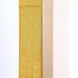 8ft Gold Spandex Fitted U-Shaped Wedding Arch Cover With Shimmer Tinsel Finish