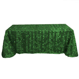 90x156inch Green 3D Leaf Petal Taffeta Fabric Rectangle Tablecloth
