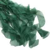 Hunter Emerald Green Chiffon Curly Chair Sash