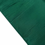 132inch Hunter Emerald Green Accordion Crinkle Taffeta Seamless Round Tablecloth