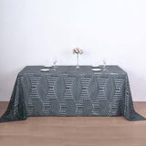 90inch x 132inch Hunter Emerald Green Seamless Diamond Sequin Rectangular Tablecloth