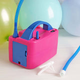 600W Hot Pink Dual Nozzle Electric Balloon Pump, Balloon Blow Up Machine