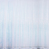 8ftx8ft Iridescent Blue Sequin Event Background Drape, Photo Backdrop Curtain Panel