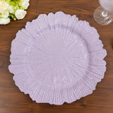 6 Pack 13inch Lavender Lilac Round Reef Acrylic Plastic Charger Plates, Dinner Charger Plates