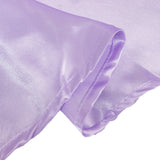 132inch Lavender Lilac Seamless Satin Round Tablecloth for 6 Foot Table With Floor-Length Drop