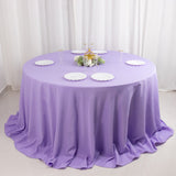 Lavender Lilac Seamless Premium Polyester Round Tablecloth - 220GSM for 6 Foot Table