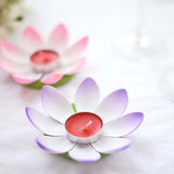 10 Pack | Colorful Lotus Flower Floating Tea Light Candle Lanterns