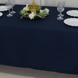 72"x120" Fire Retardant Navy Blue Tablecloth Premium Polyester Rectangular Table Cover