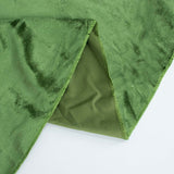 90x132inch Olive Green Seamless Premium Velvet Rectangle Tablecloth, Reusable Linen