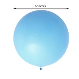 2 Pack | 32inch Large Matte Pastel Blue Helium/Air Premium Latex Balloons