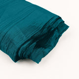 54inch x 10 Yards Peacock Teal Accordion Crinkle Taffeta Fabric Bolt