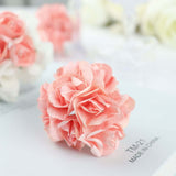 144 Pack | Pink Paper Mini Craft Roses, DIY Craft Flowers With Wired Stem