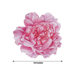 10 Pack Pink Peony Flower Disposable Table Mats, 14" Cardboard Paper Floral Placemats - 400GSM