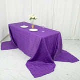 90x156inch Purple Accordion Crinkle Taffeta Rectangular Tablecloth