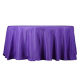 132Inch Purple Seamless Polyester Round Tablecloth