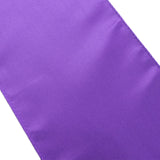 5 Pack Purple Lamour Satin Chair Sashes, Chair Bows - 6x106inch#whtbkgd