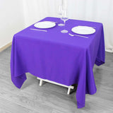 70"x70" Purple Premium Polyester Square Tablecloth - 220GSM