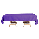 60"x102" Purple Polyester Rectangular Tablecloth