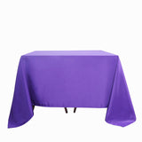 Purple Polyester Square Tablecloth 90Inch