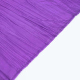 72inch x 72inch Purple Accordion Crinkle Taffeta Table Overlay, Square Tablecloth Topper