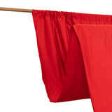 Red Scuba Polyester Event Curtain Drapes, Durable Flame Resistant Backdrop Event Panel Wrinkle