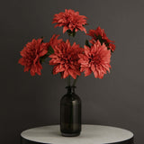 2 Bouquets | 20inch Dusty Rose Artificial Silk Dahlia Flower Spray Bushes