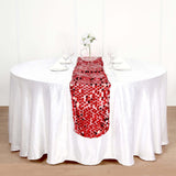 13x108 inch Red Big Payette Sequin Table Runner