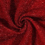 Red Spandex Stretch Banquet Chair Cover, Fitted with Metallic Shimmer Tinsel Back