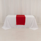 Red Wide Polyester Table Runner - 24x72inch