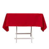 Red Cotton Blend Square Tablecloth 54x54inch