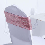 5 pack | Rose Gold Sequin Spandex Chair Sash