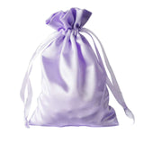 12 Pack | 5x7inch Lavender Lilac Satin Drawstring Wedding Party Favor Gift Bags