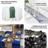 13x108 inch Navy Blue Big Payette Sequin Table Runner