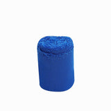 6yd Royal Blue Silk-Like Chiffon Linen Ribbon Roll For Bouquets, Wedding Invitations Gift Wrapping