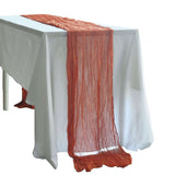 10ft Terracotta (Rust) Gauze Cheesecloth Boho Table Runner