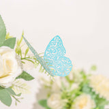 12 Pack | 3D Turquoise Butterfly Wall Decals DIY Removable Mural Stickers Cake Decorations