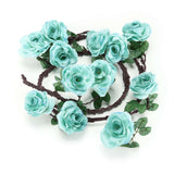 6ft | Aqua/Turquoise Artificial Silk Rose Hanging Flower Garland Vine