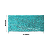 5 pack | 6x15 Turquoise Sequin Spandex Chair Sash