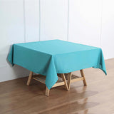 Turquoise Polyester Square Tablecloth 70"x70"