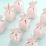 25 Pack | Blush Floral Top Satin Ribbon Party Favor Candy Gift Boxes