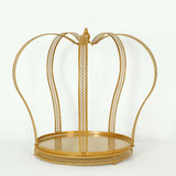 20inch Gold Metal Crown Wedding Cake Stand, Princess Tiara Cupcake Dessert Display Stand