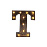 Antique Black Industrial Style LED Marquee Alphabet Letter Sign, 9inch Light Up Letter#whtbkgd