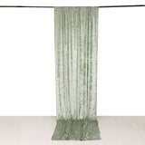 5ftx12ft Sage Green Premium Smooth Velvet Event Curtain Drapes, Backdrop Event Panel