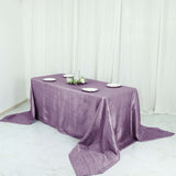 90x156Inch Violet Amethyst Accordion Crinkle Taffeta Rectangular Tablecloth