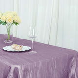 90x156Inch Violet Amethyst Accordion Crinkle Taffeta Rectangular Tablecloth