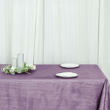 90x156Inch Violet Amethyst Accordion Crinkle Taffeta Rectangular Tablecloth