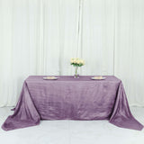 90x156Inch Violet Amethyst Accordion Crinkle Taffeta Rectangular Tablecloth