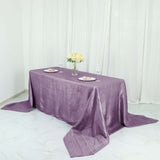 90x156Inch Violet Amethyst Accordion Crinkle Taffeta Rectangular Tablecloth